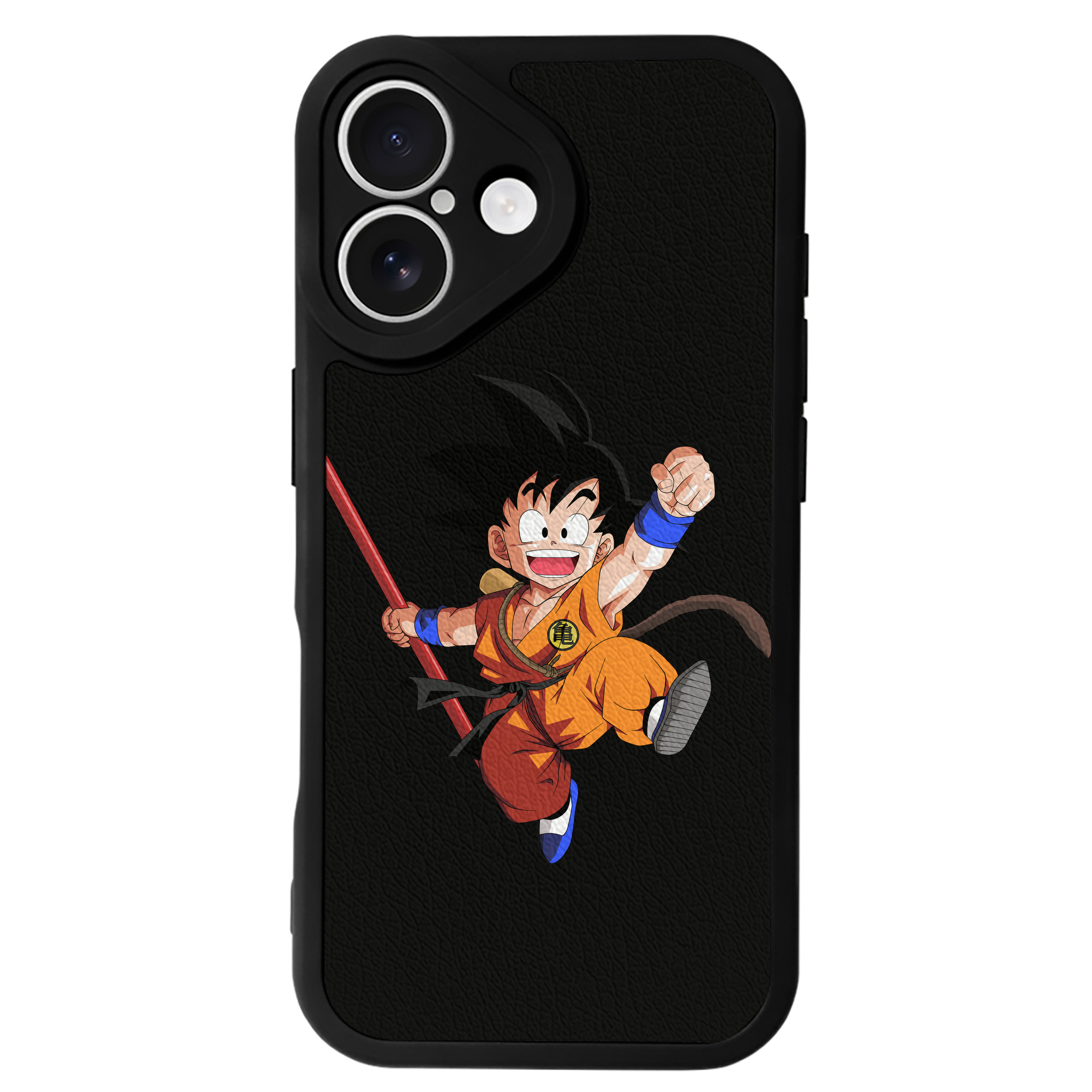 （画像用） ドラゴンボール 孫悟空（そん ごくう）Son Goku カカロット DRAGON BALL Kakarotto 【iPhone 16シリーズ対応】シリコンスマホケース（レザー調） 材質：シリコン